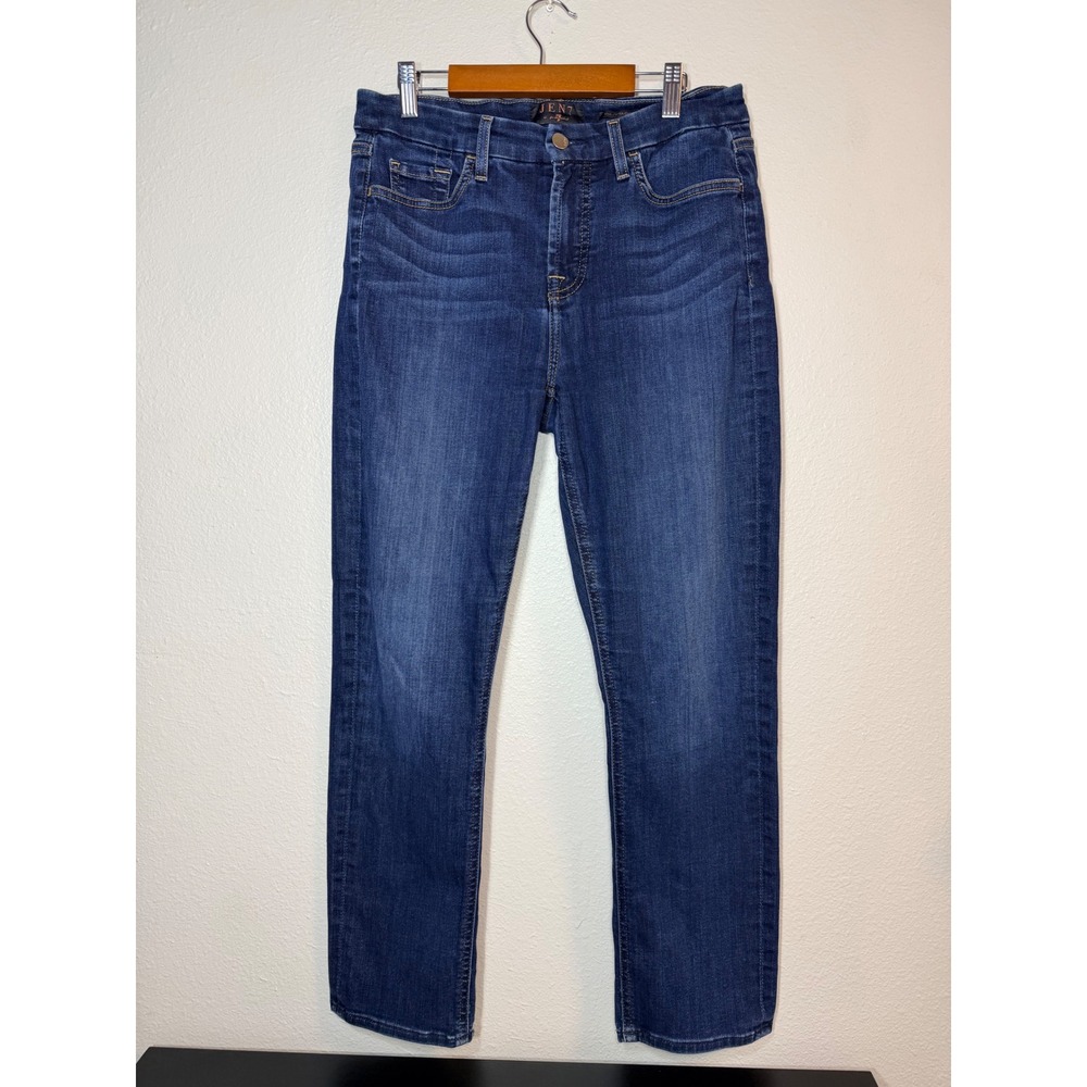 Jen7 by 7 For All Mankind Womens Ankle Straight Jeans Blue Denim Size 8